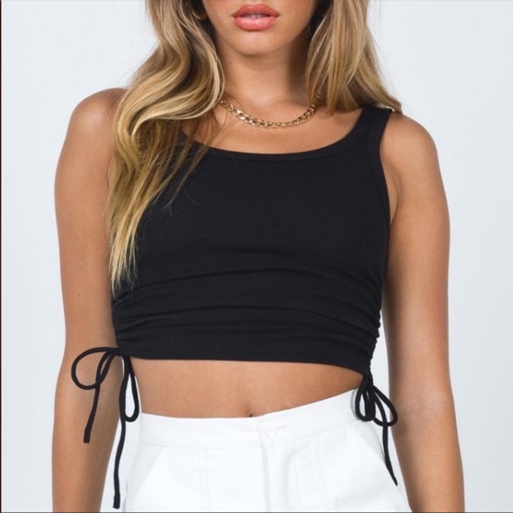 Princess Polly MADELYN TOP BLACK Size 2 New